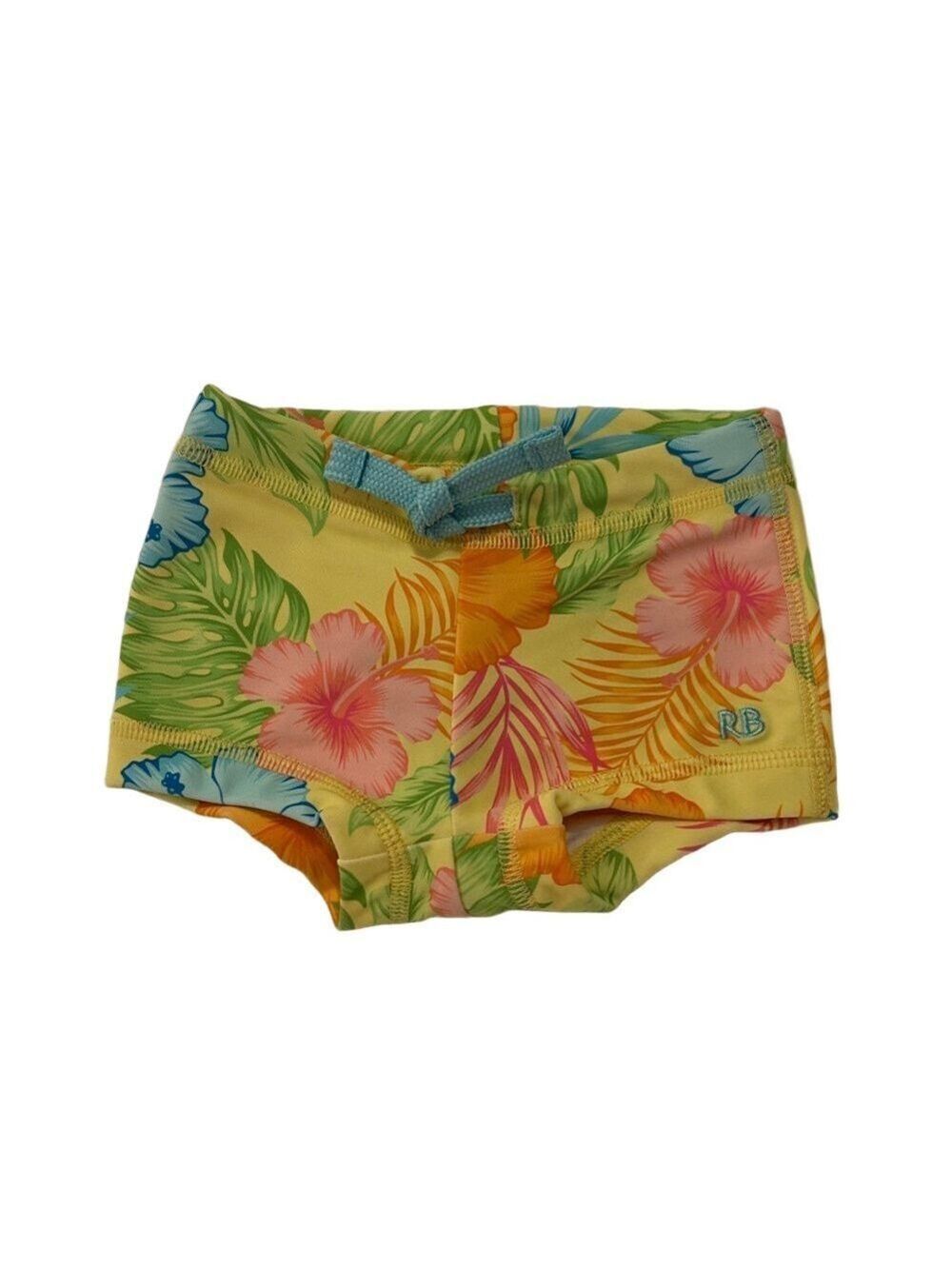 Rugged Butts Floral Swim Shorts 0-3 Months